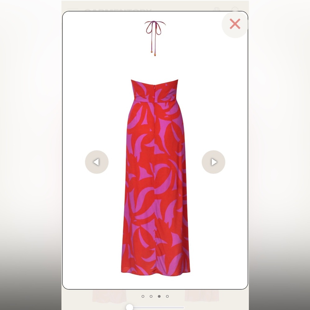 Cala De La Cruz Roge Maxi Midi dress gammi magenta halter cut outs size medium - Picture 5 of 10